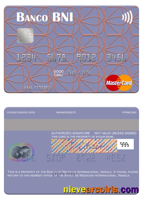 Angola Banco de Negócios Internacional mastercard